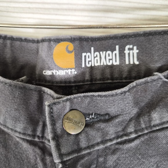 Carhartt Double Knee Work Pants 31x30 Relaxed Fit Gray Distressed Faded - Picture 5 of 12